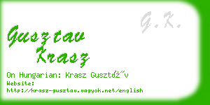 gusztav krasz business card